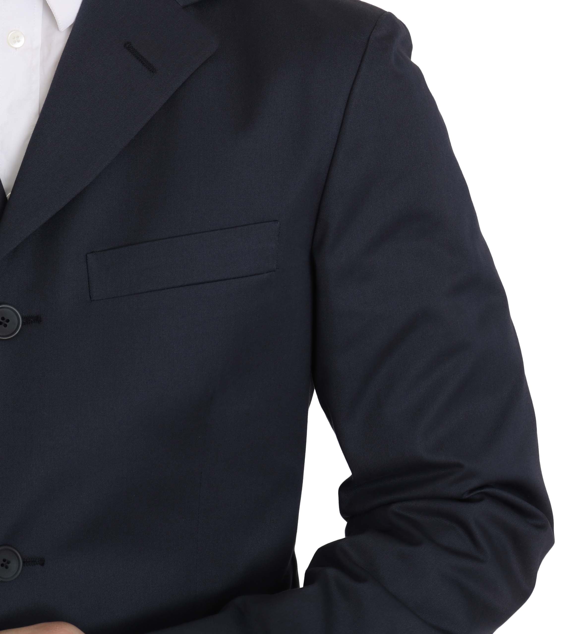 Romeo Gigli Two Piece 3 Button Cotton Blue Solid Suit