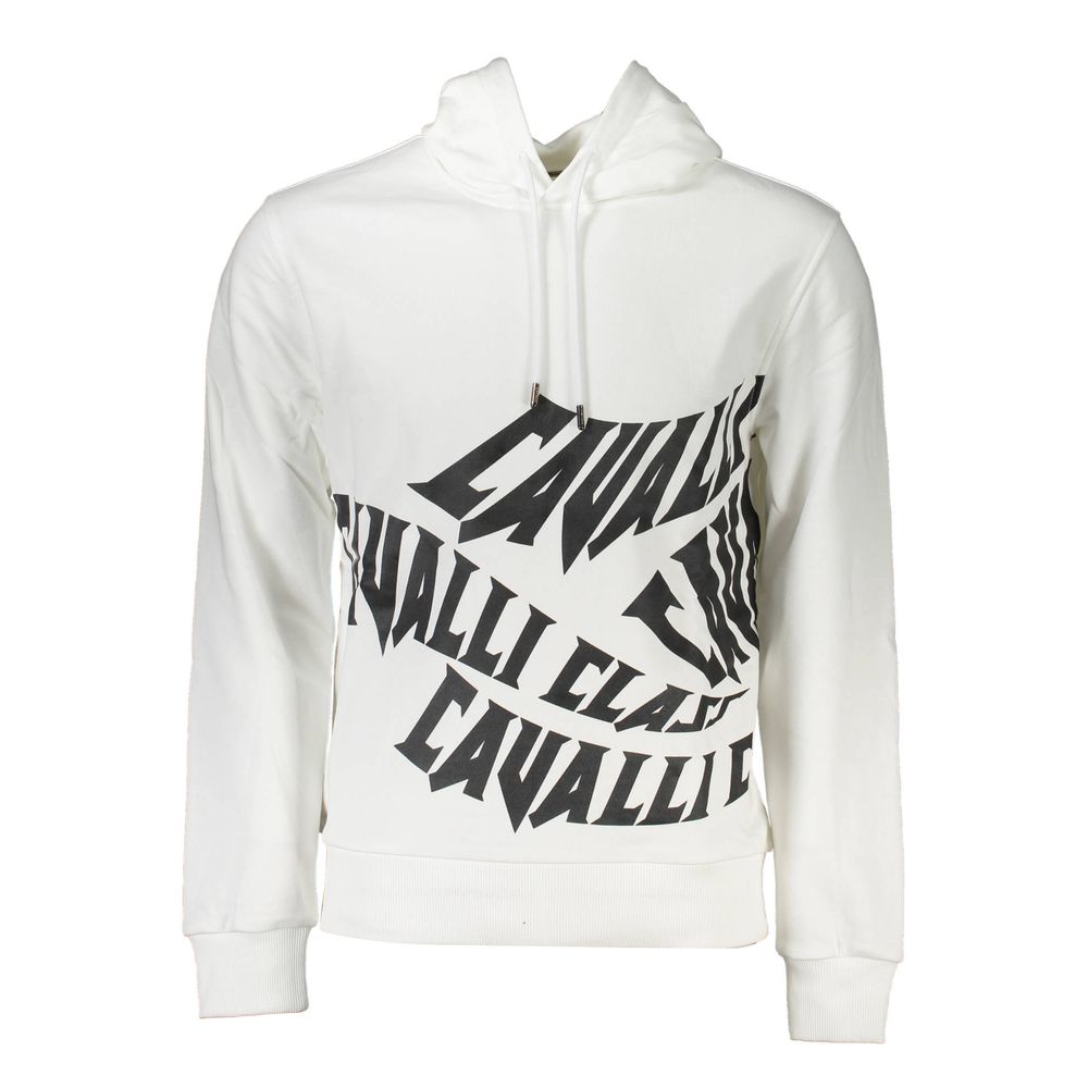Cavalli Class White Cotton Sweater