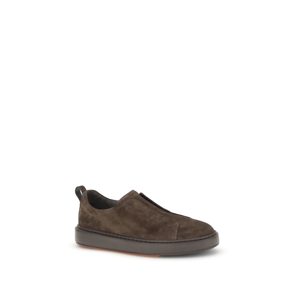 Santoni Suede slip-on Sneakers
