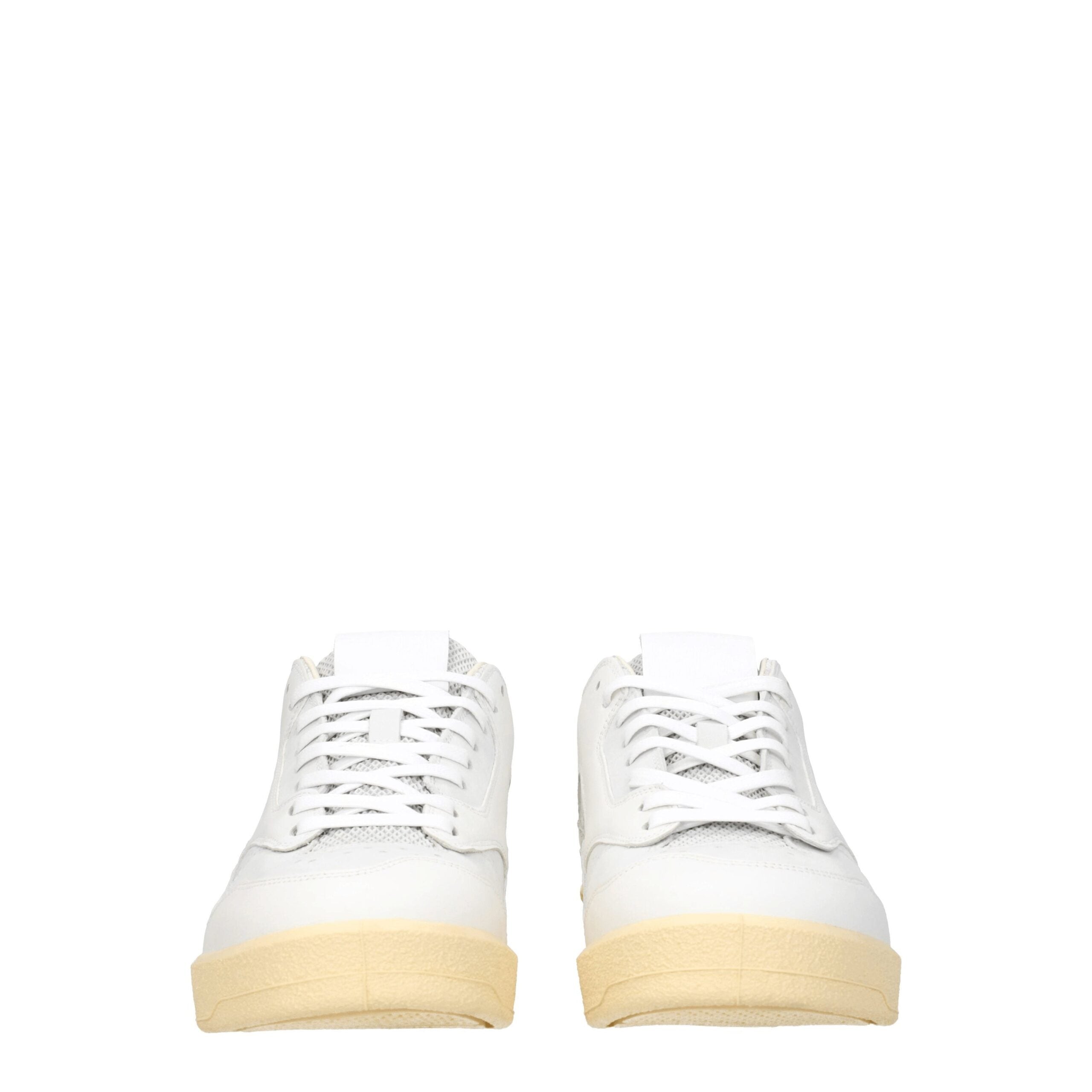 Jil Sander White Leather Low Tops