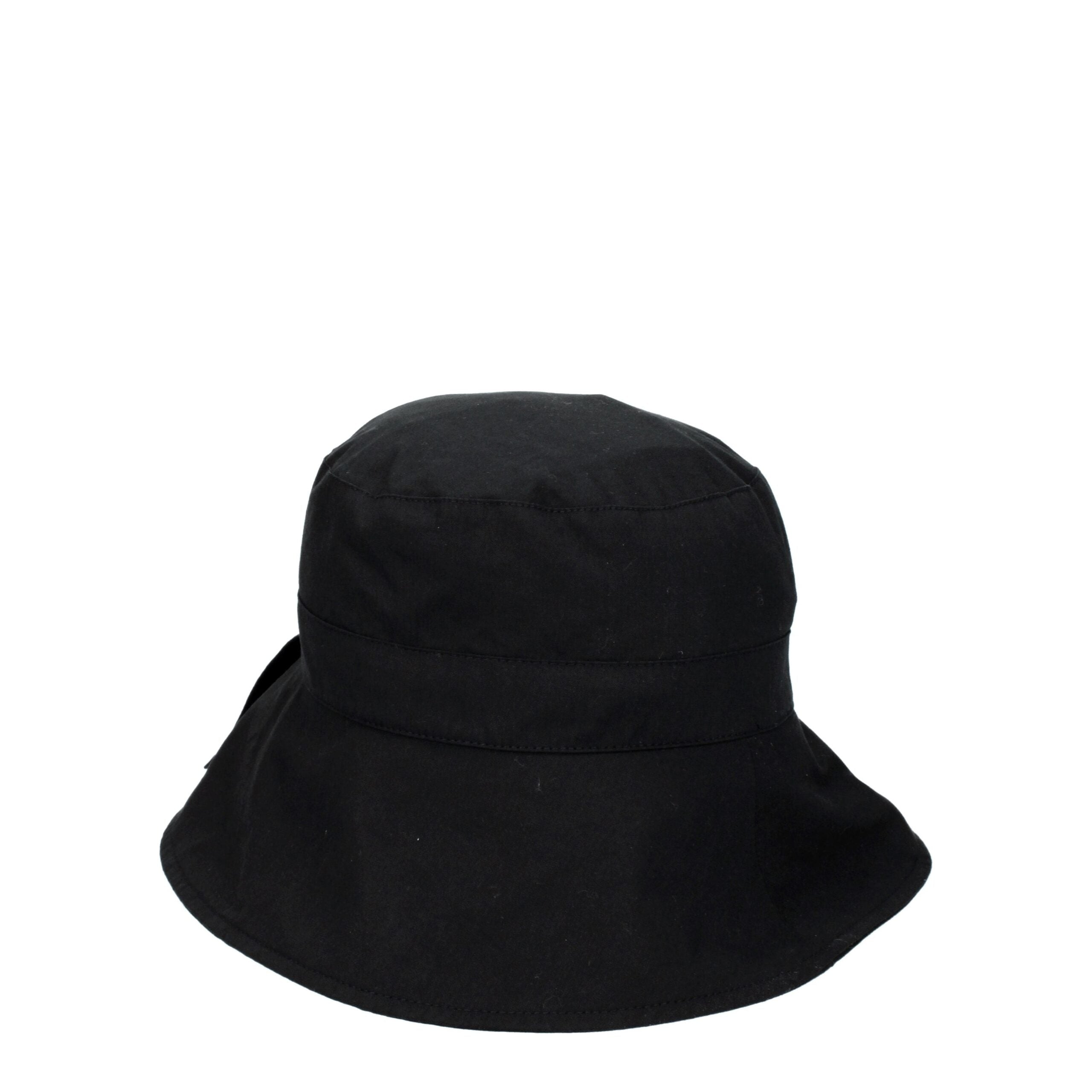 Jacquemus Black Cotton Bucket Hats