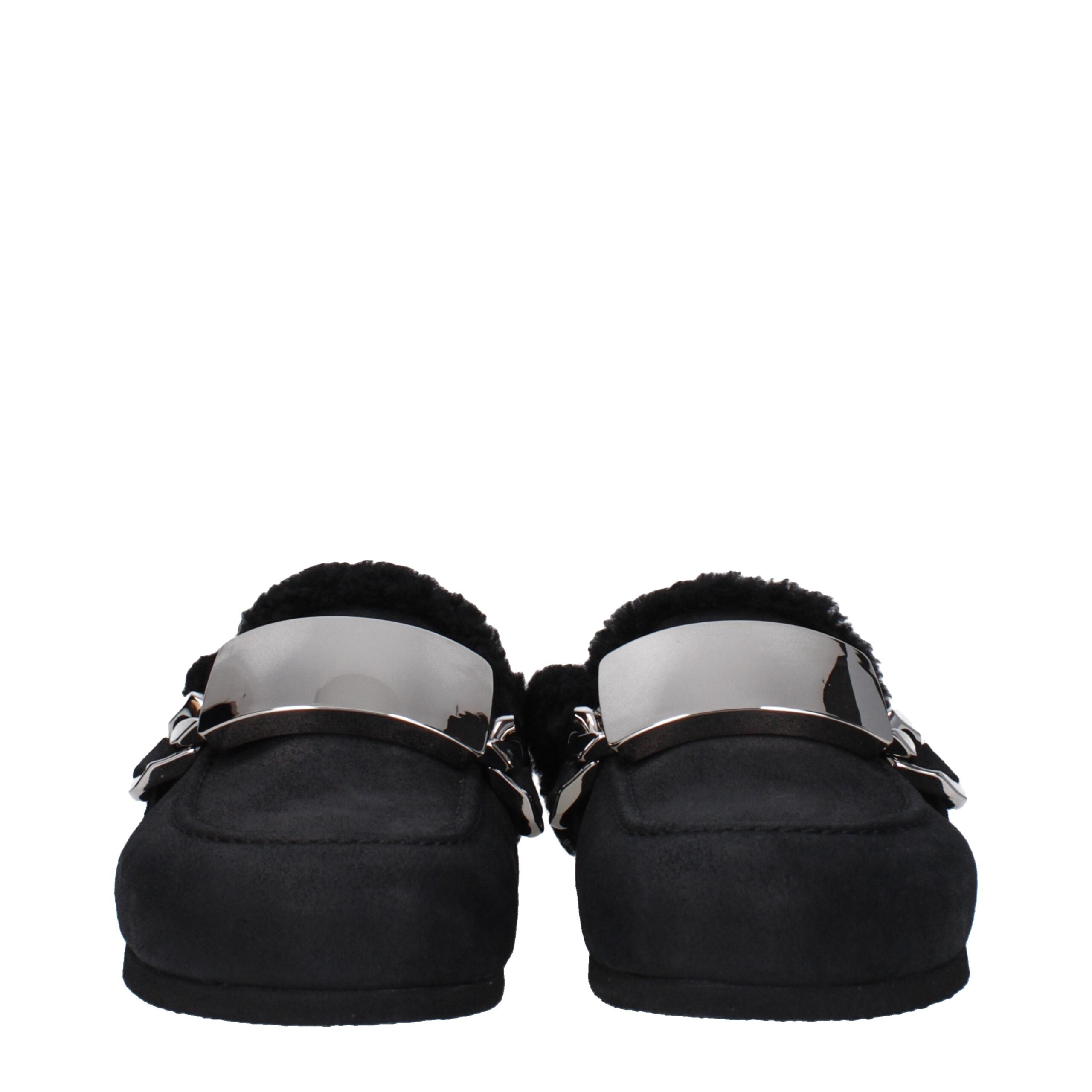Jw Anderson Black Leather Slippers Sandals