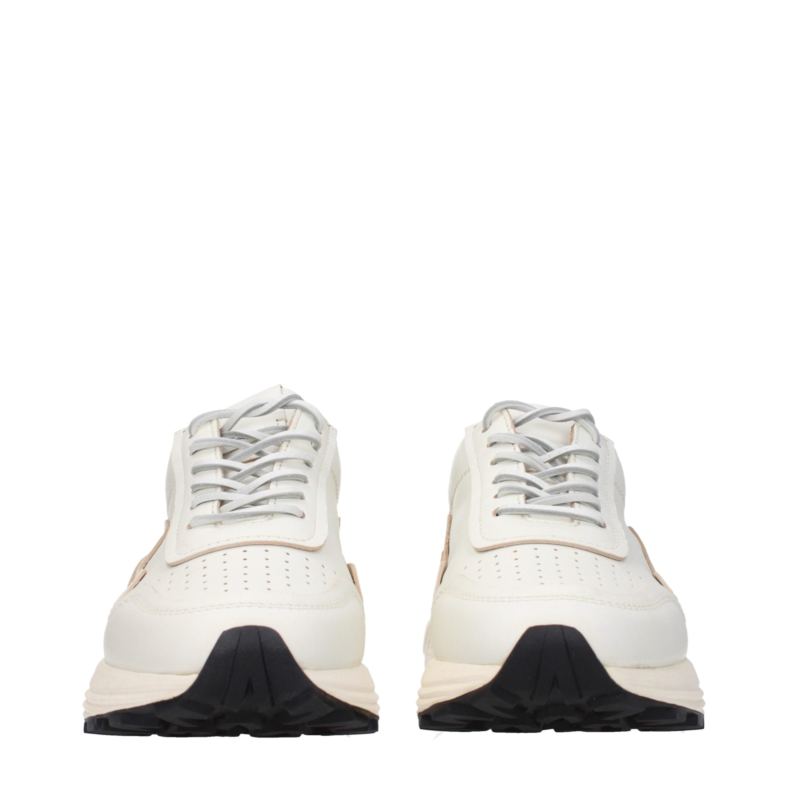 Buttero White Leather Low Tops