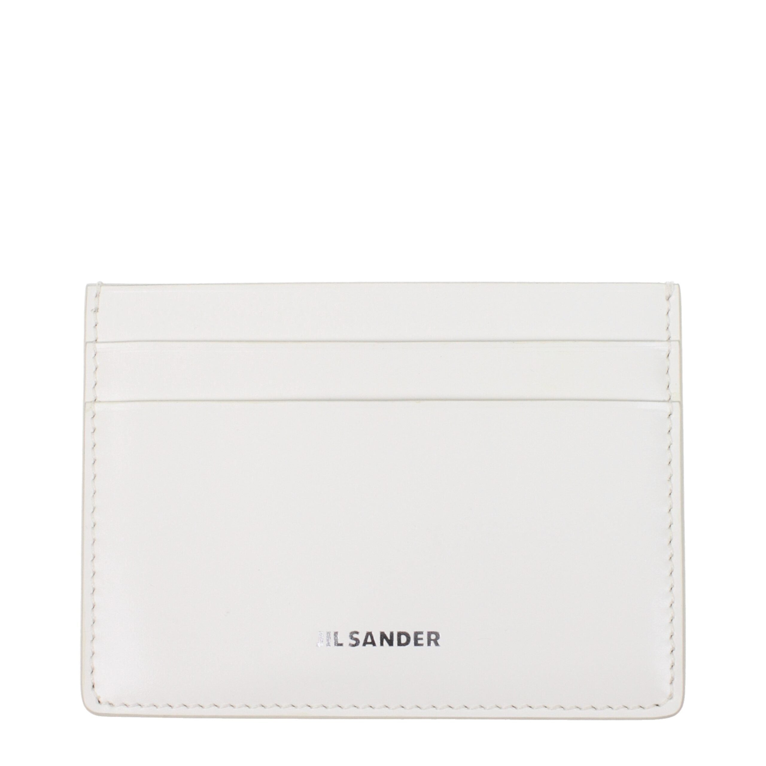 Jil Sander White Leather Cardholders