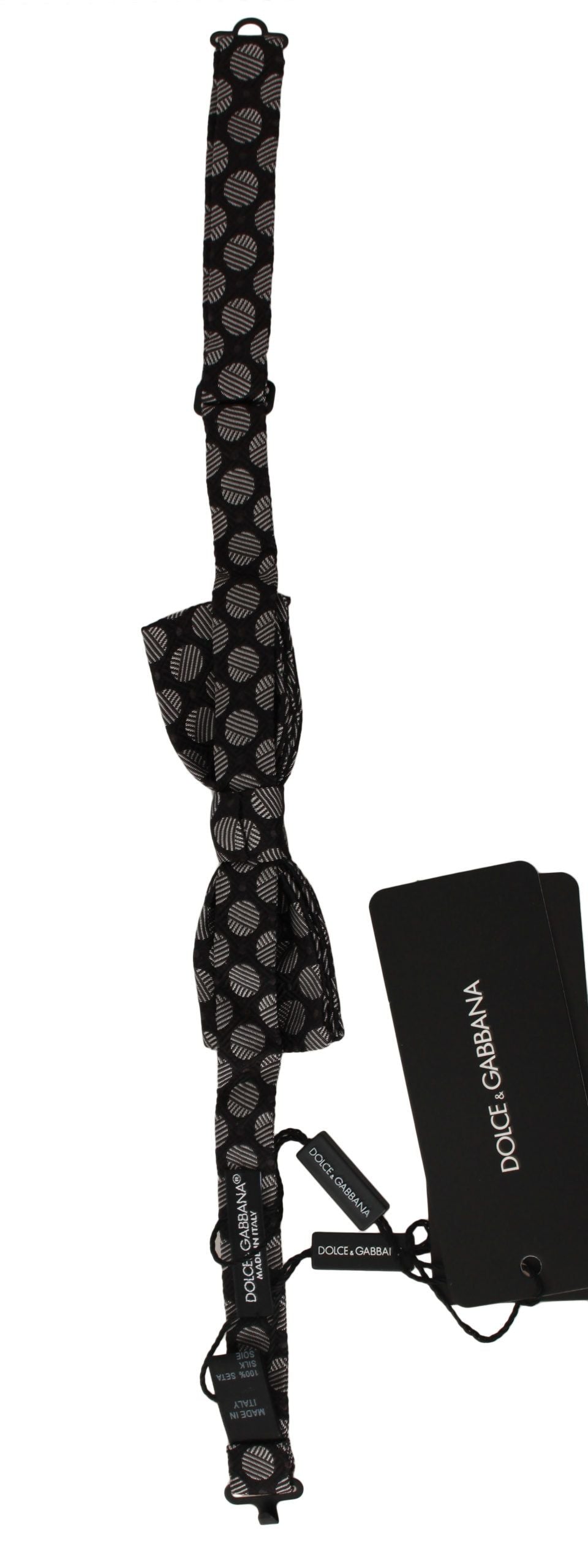 Dolce & Gabbana Brown Silk Polka Dot Jacquard Men  Bow Tie Papillon