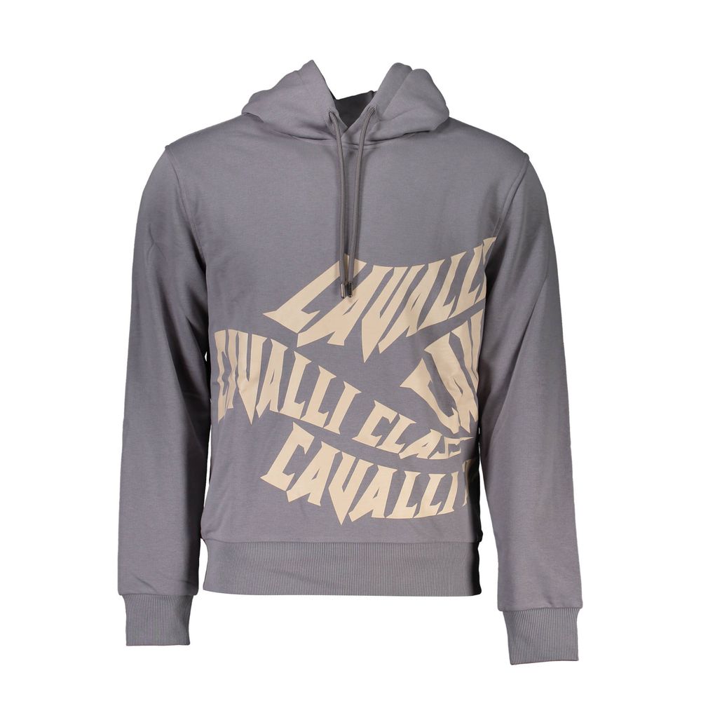 Cavalli Class Gray Cotton Sweater