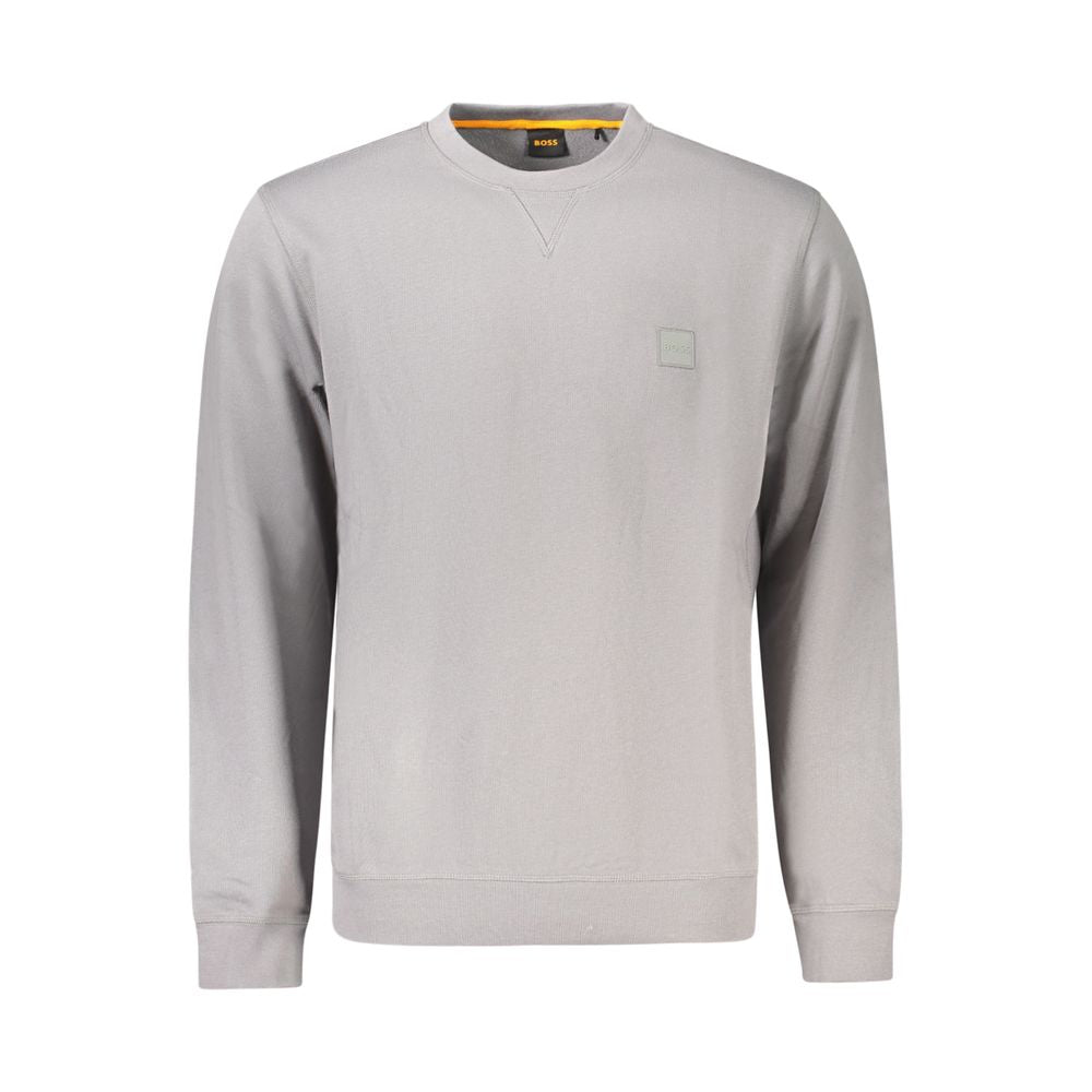 Hugo Boss Gray Cotton Sweater