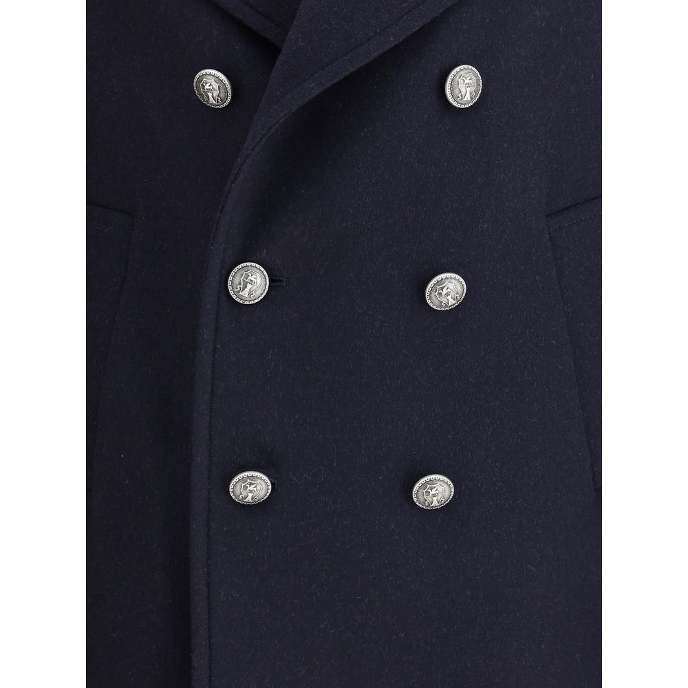 Brunello Cucinelli Double wool flannel Caban