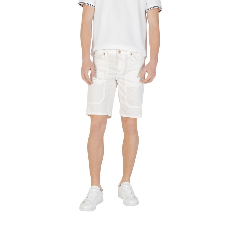 Jeckerson White Cotton Bermuda