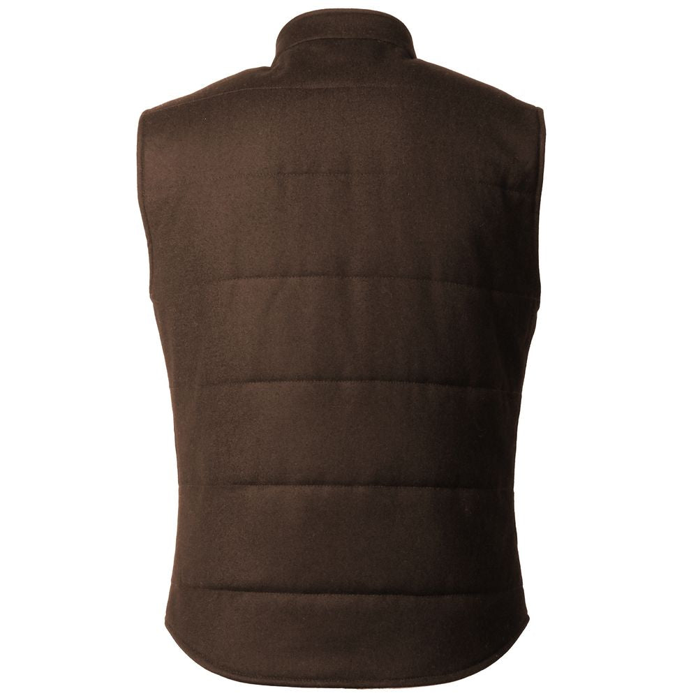 Loro Piana Made in Italy Brown Wool Sleveless Jacket