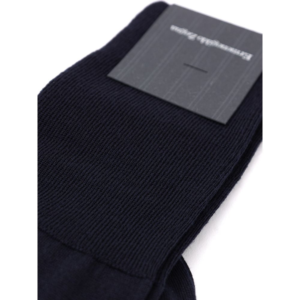 ZEGNA Blue Wool Sock