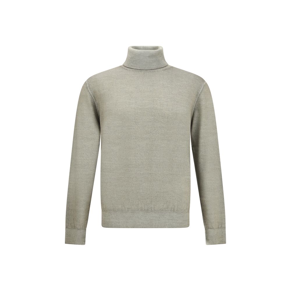 Cruciani Wool Green Turtleneck