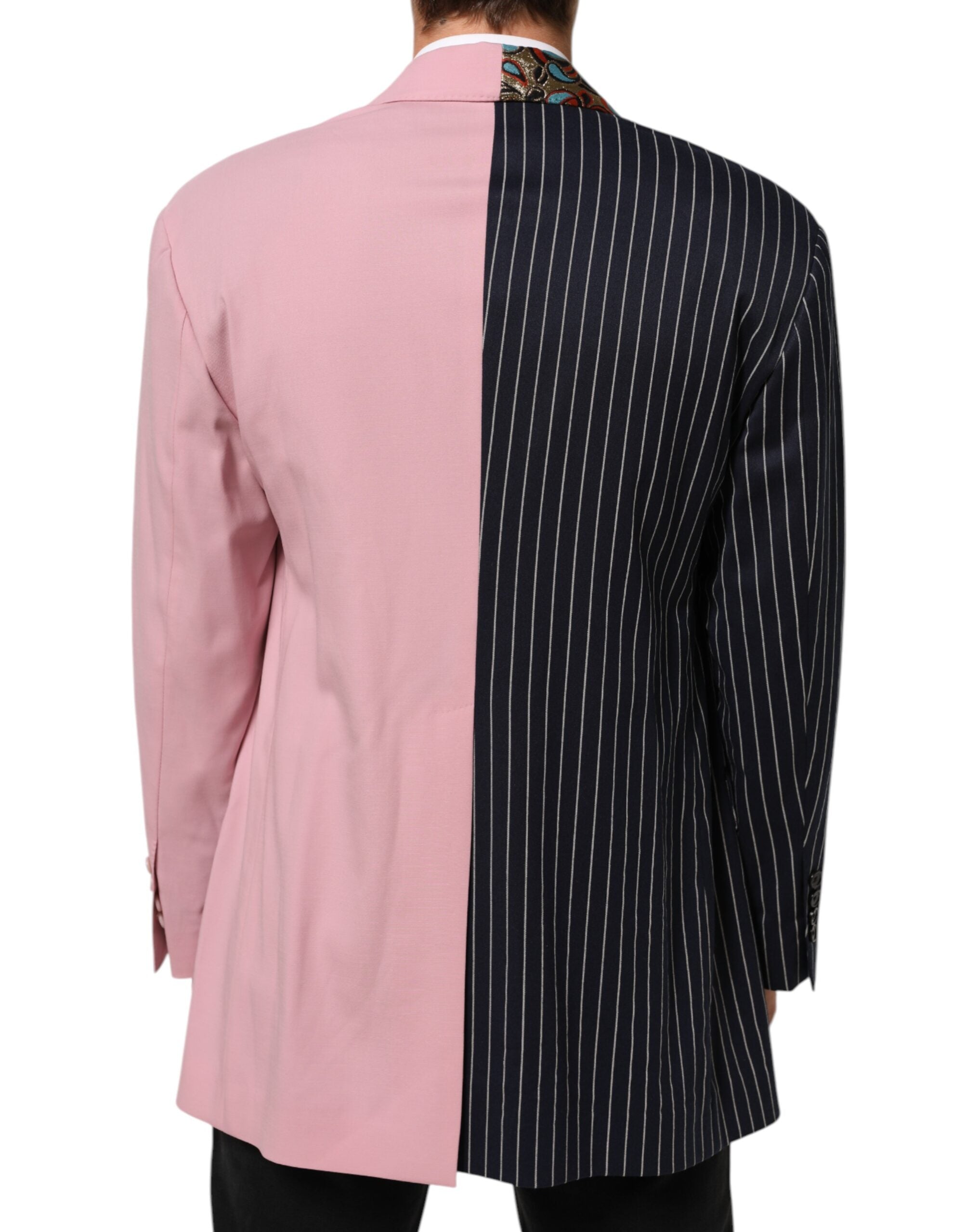 Dolce & Gabbana Multicolor Patchwork Single Breasted Jacket Blazer