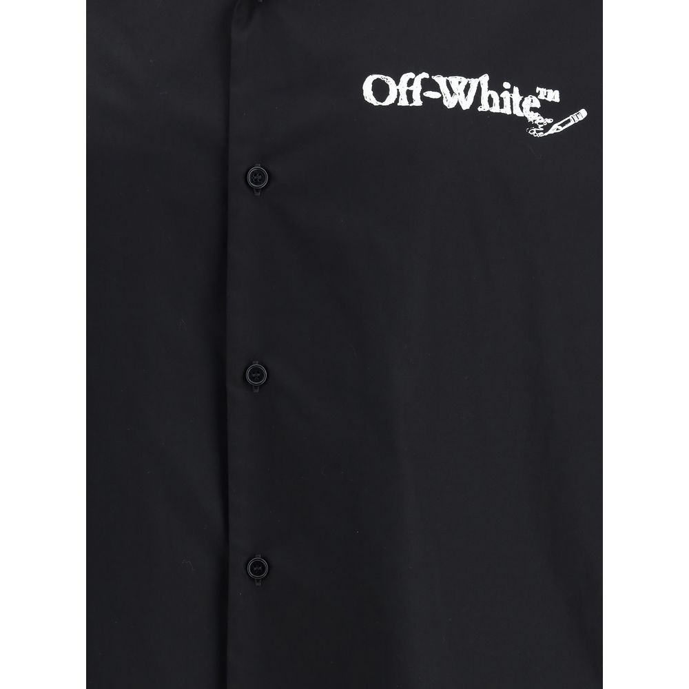 Off-White Bowling Shirt in Poplin