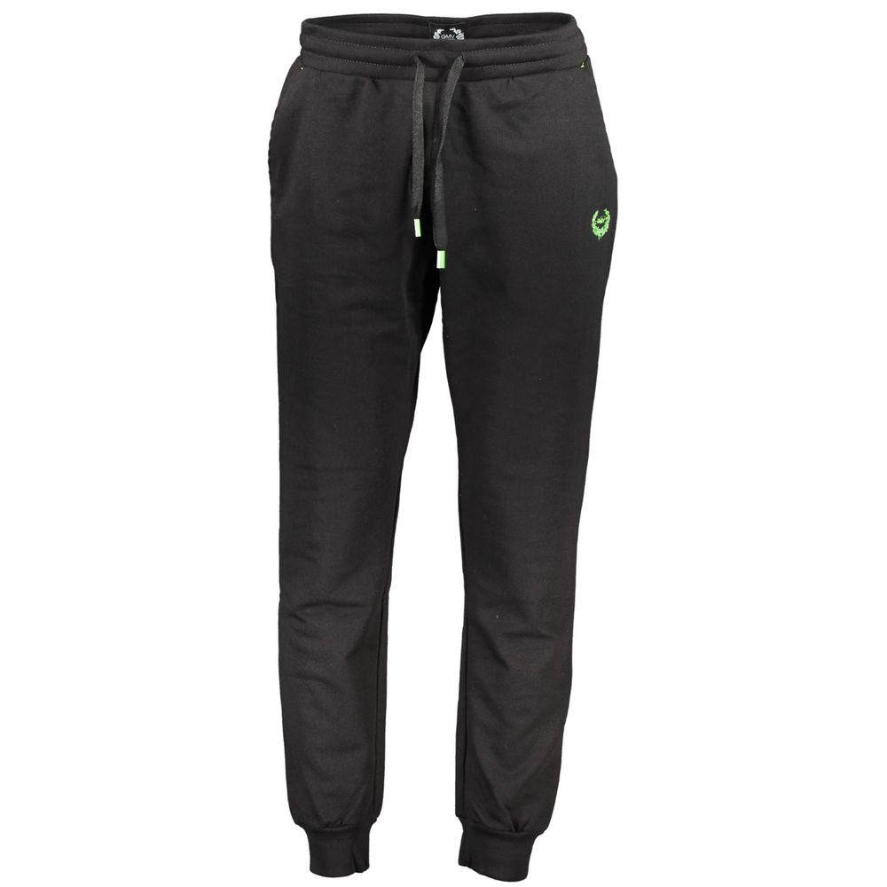 Gianmarco Venturi Black Cotton Jogger Pant