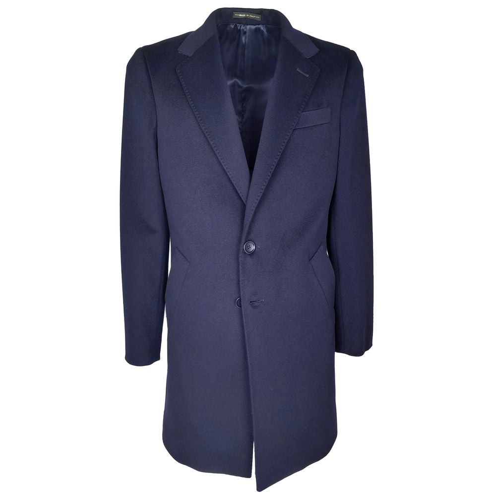 Loro Piana Made in Italy Blue Wool Coat