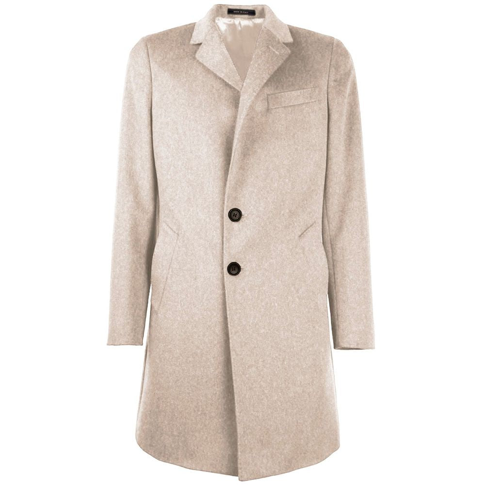 Loro Piana Made in Italy Beige Wool Coat