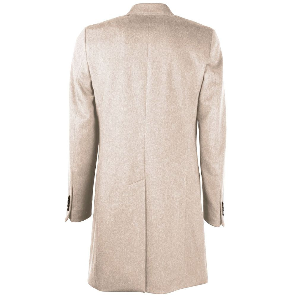 Loro Piana Made in Italy Beige Wool Coat