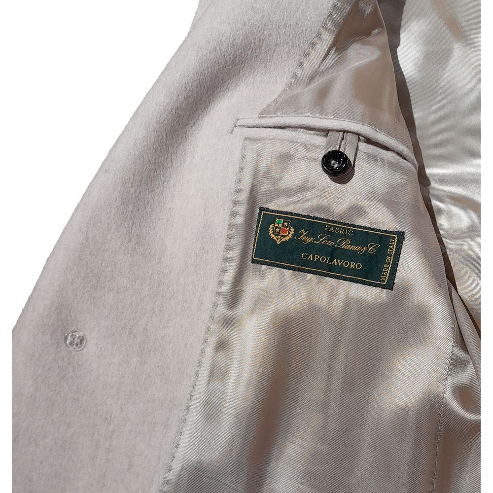 Loro Piana Made in Italy Beige Wool Coat