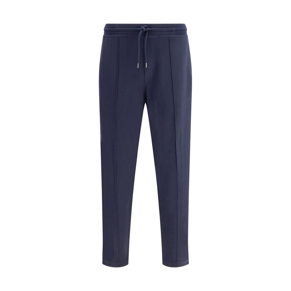 Brunello Cucinelli Blue Cashmere Athletic Jogger Pants