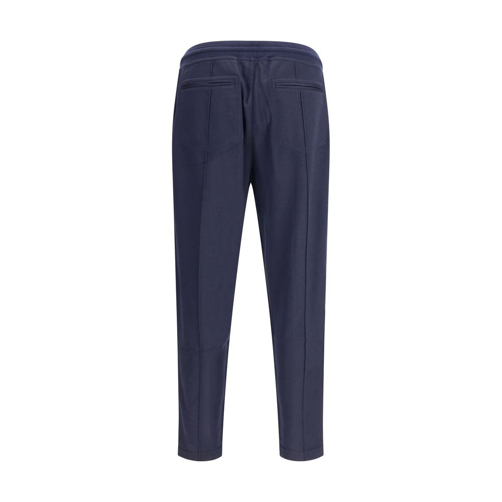 Brunello Cucinelli Blue Cashmere Athletic Jogger Pants