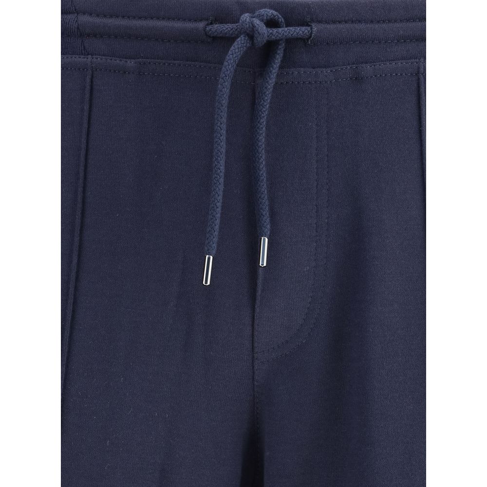 Brunello Cucinelli Blue Cashmere Athletic Jogger Pants