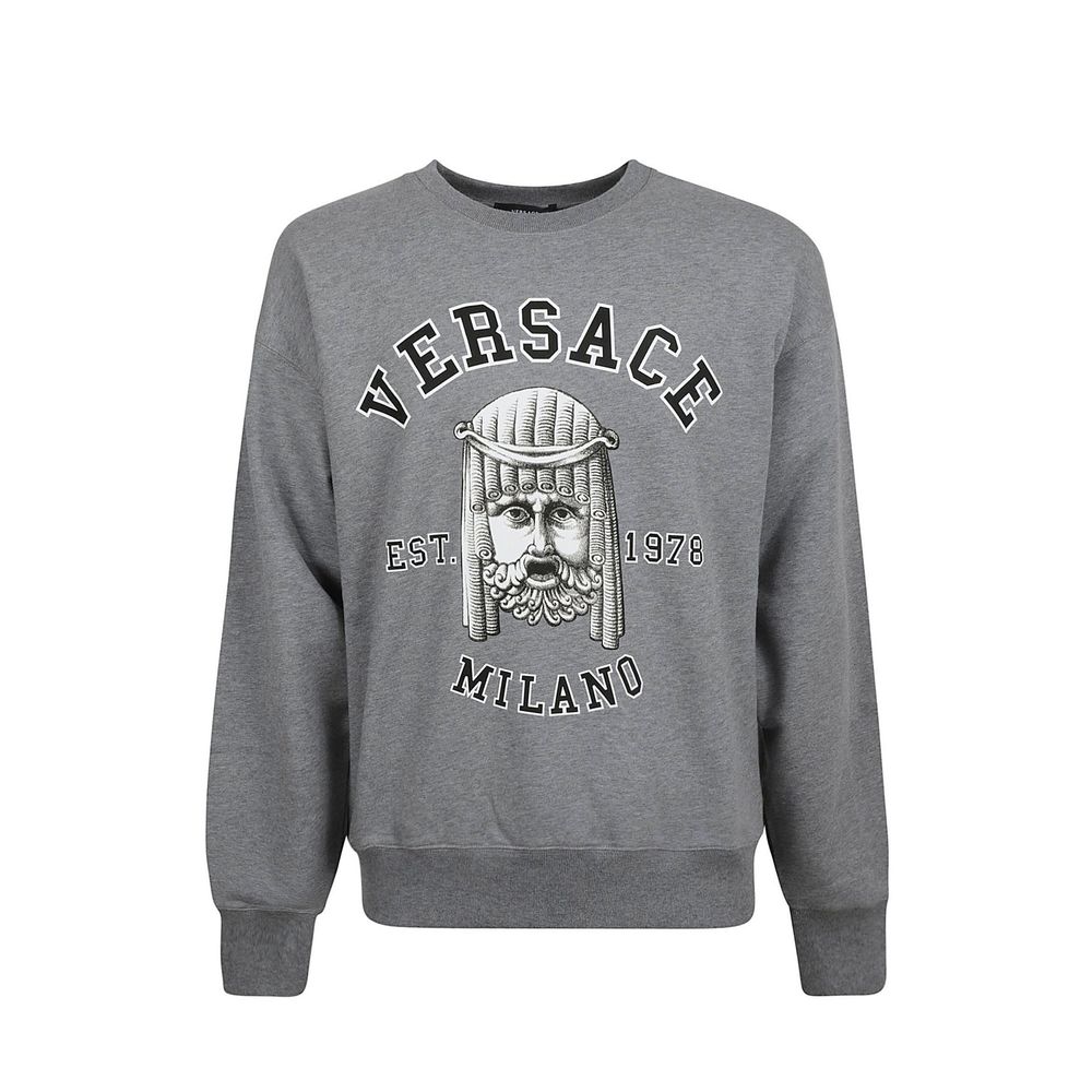 Versace Gray Cotton Sweatshirt