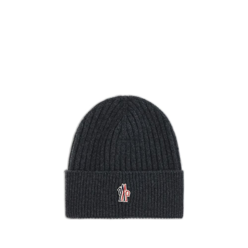 Moncler Grenoble Black Merino Wool Beanie