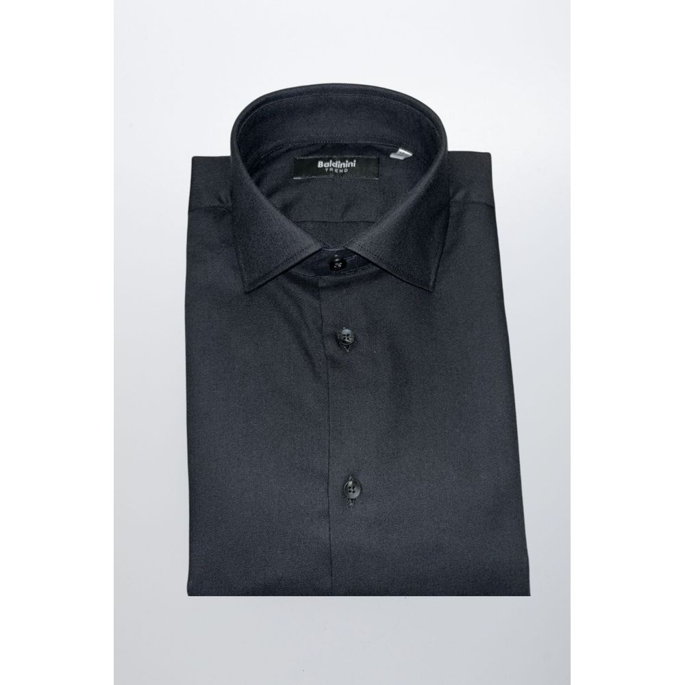 Baldinini Trend Black Cotton Shirt