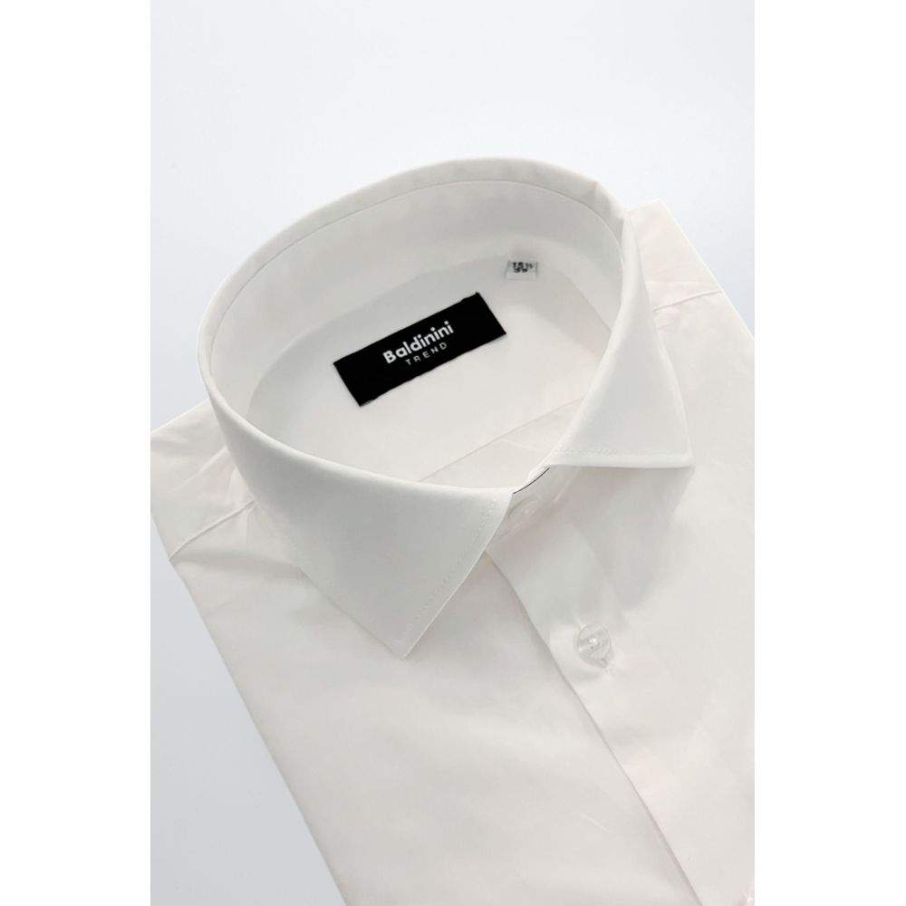 Baldinini Trend White Cotton Shirt