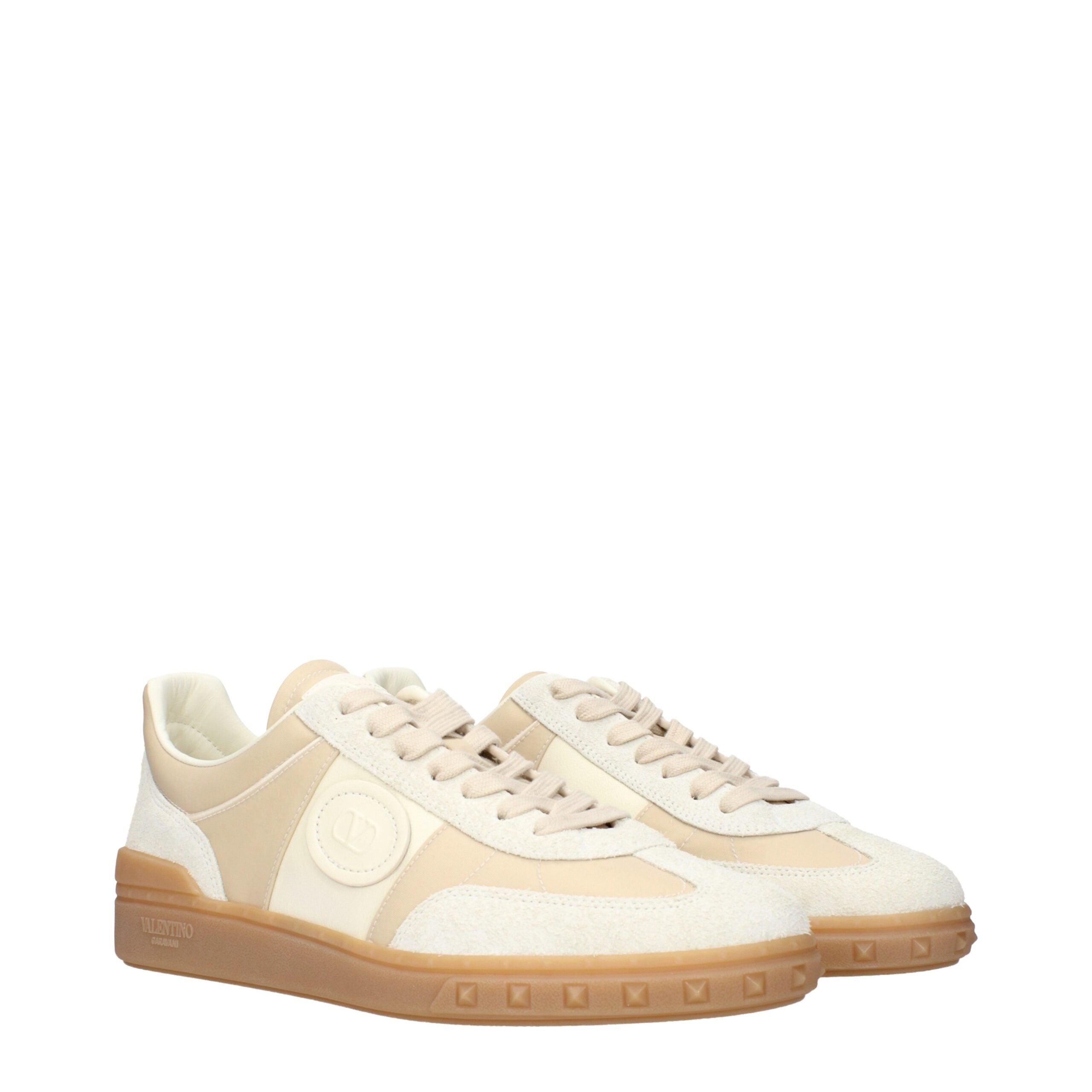 Valentino Garavani Beige Fabric Low Top Sneakers