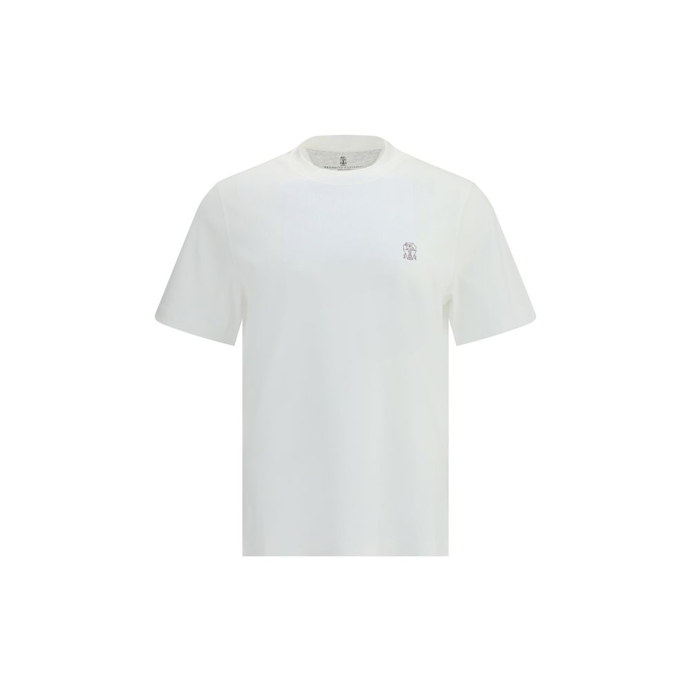 Brunello Cucinelli White Cotton T-Shirt