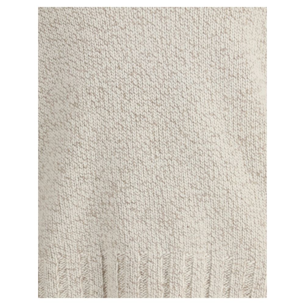 ZEGNA Cream Cashmere Cashmere Sweater