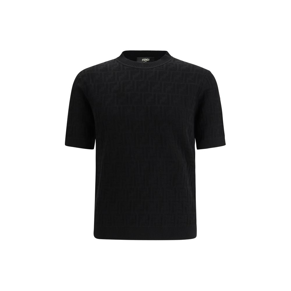 Fendi Black Cotton T-Shirt