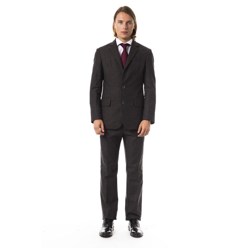 BYBLOS Brown Cotton Two-Piece Suit
