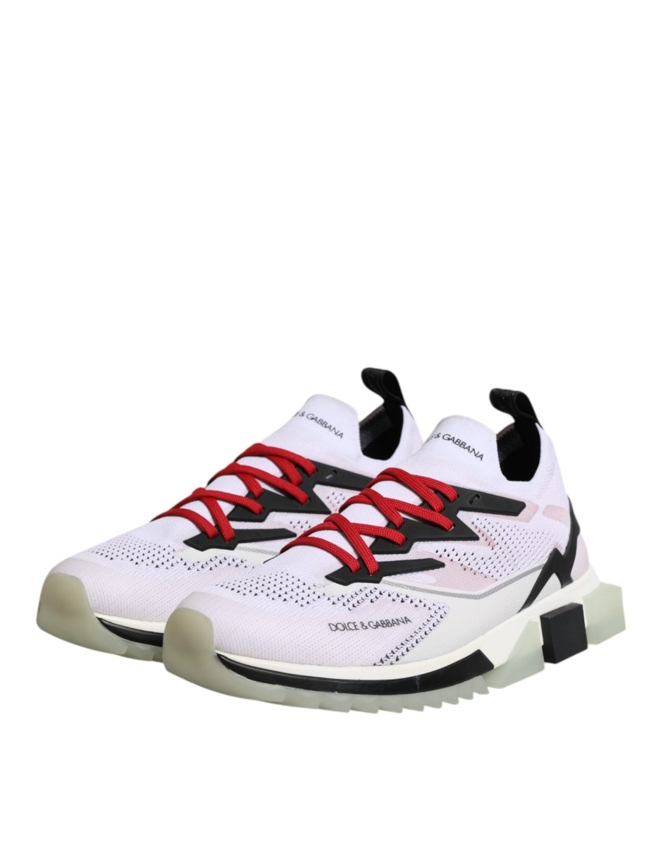 Dolce & Gabbana White SORRENTO Sport Stretch Sneakers Shoes - The Gentlemen's Vault