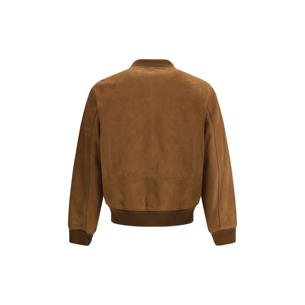 Yves Salomon Suede Bomber Jacket - The Gentlemen's Vault