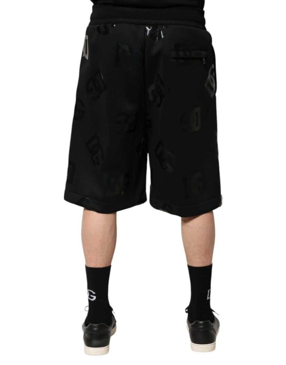 Dolce & Gabbana Black Logo Cotton Bermuda Sweatshorts Shorts - The Gentlemen's Vault