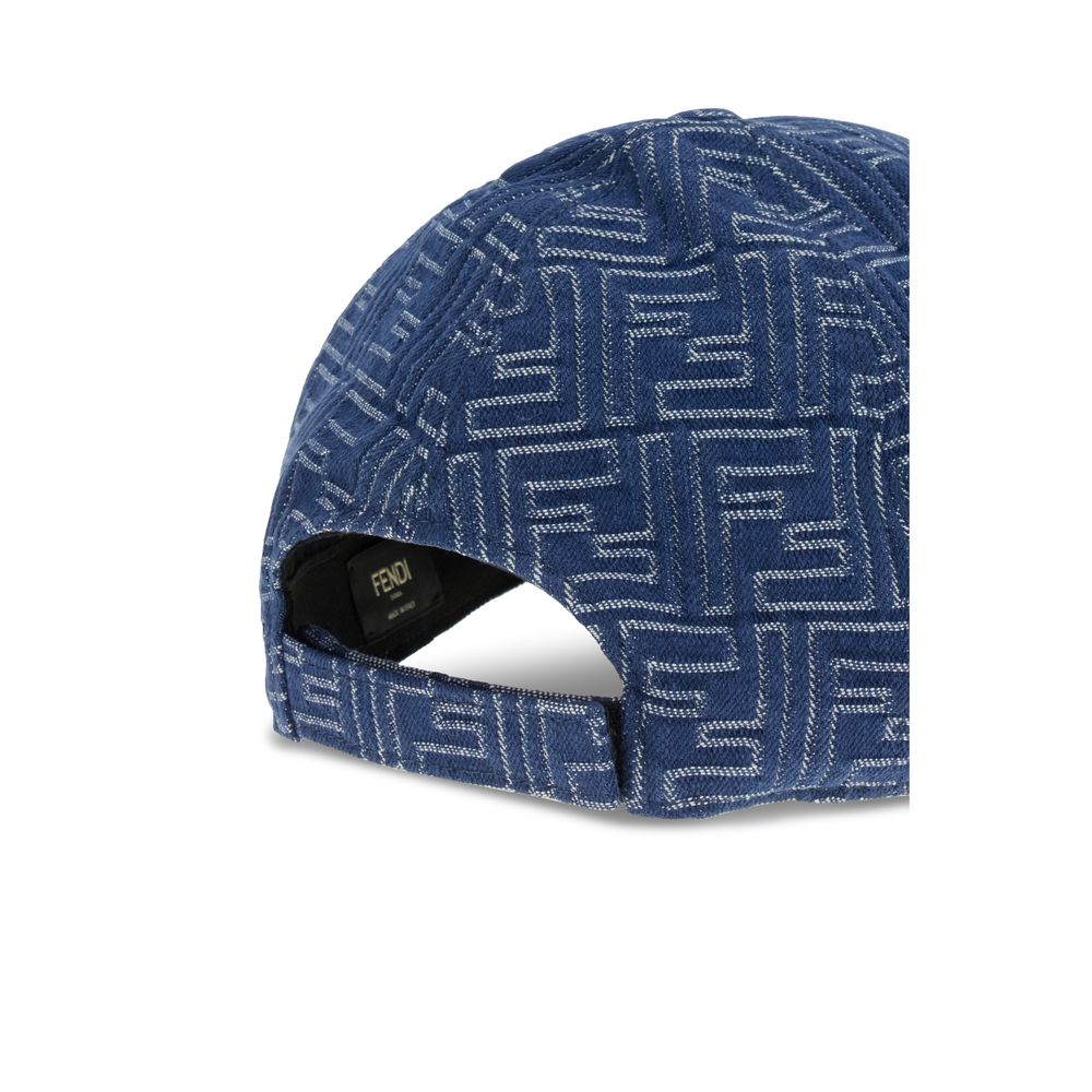 Fendi Denim embroidery Baseball Hat - The Gentlemen's Vault