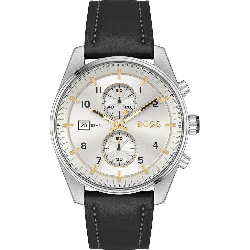 Hugo Boss Black Leather Dress Watch - The Gentlemen's Vault