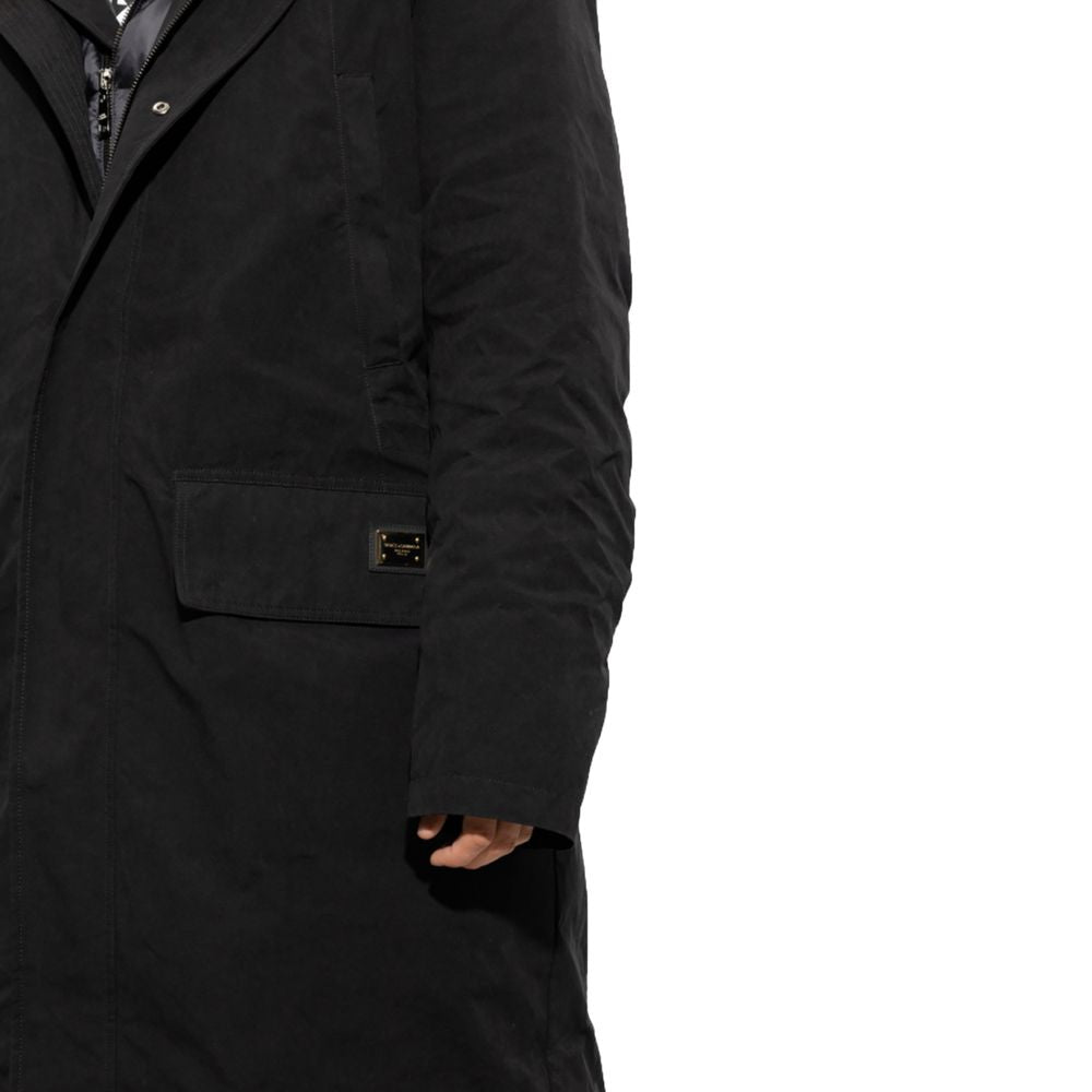Dolce & Gabbana Black Cotton Jackets & Coat - The Gentlemen's Vault