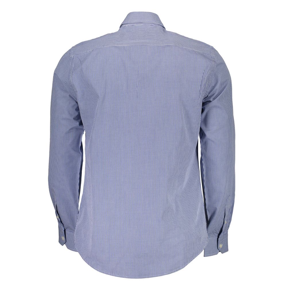 Harmont & Blaine Blue Cotton Shirt - The Gentlemen's Vault
