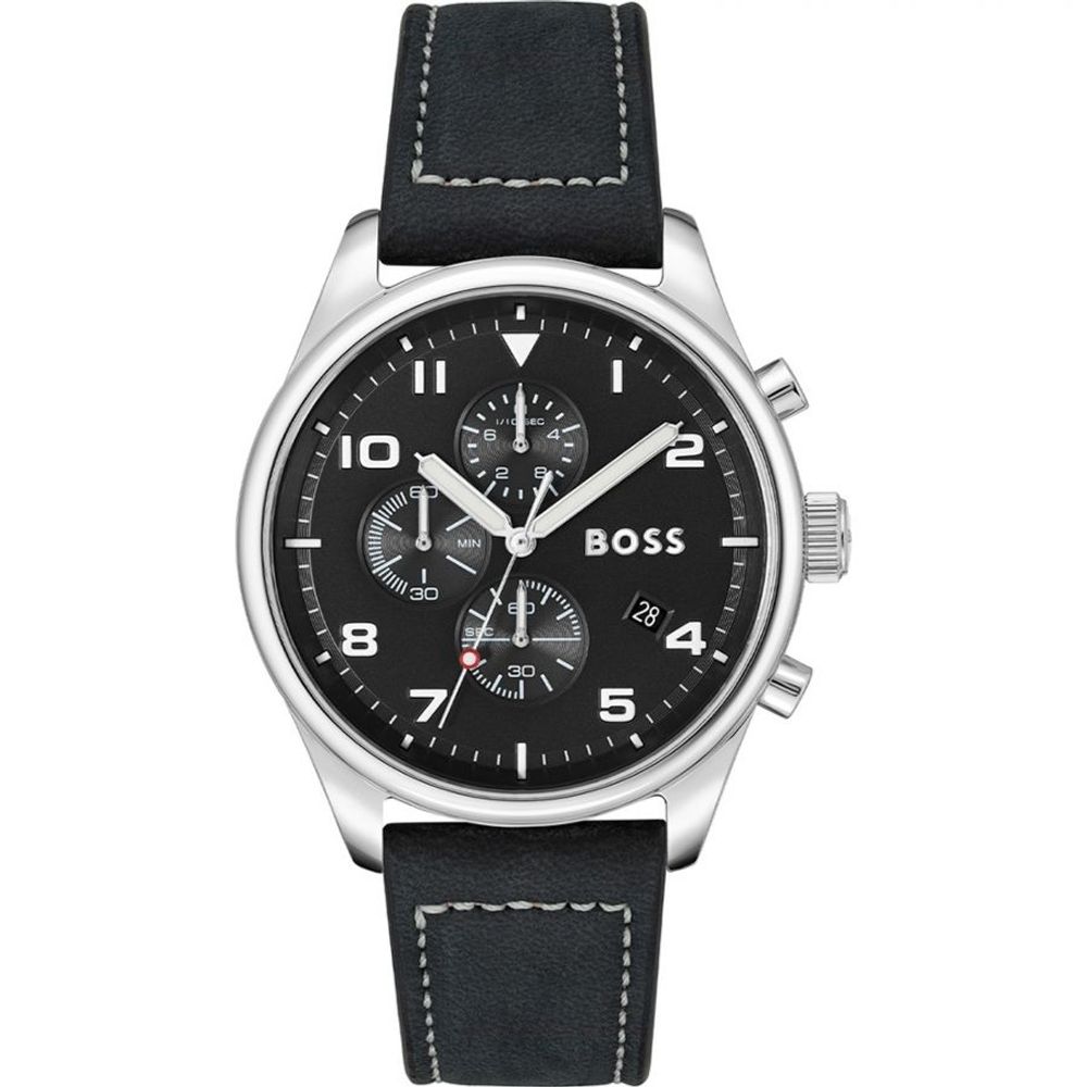 Hugo Boss Black Leather Dress Watch - The Gentlemen's Vault