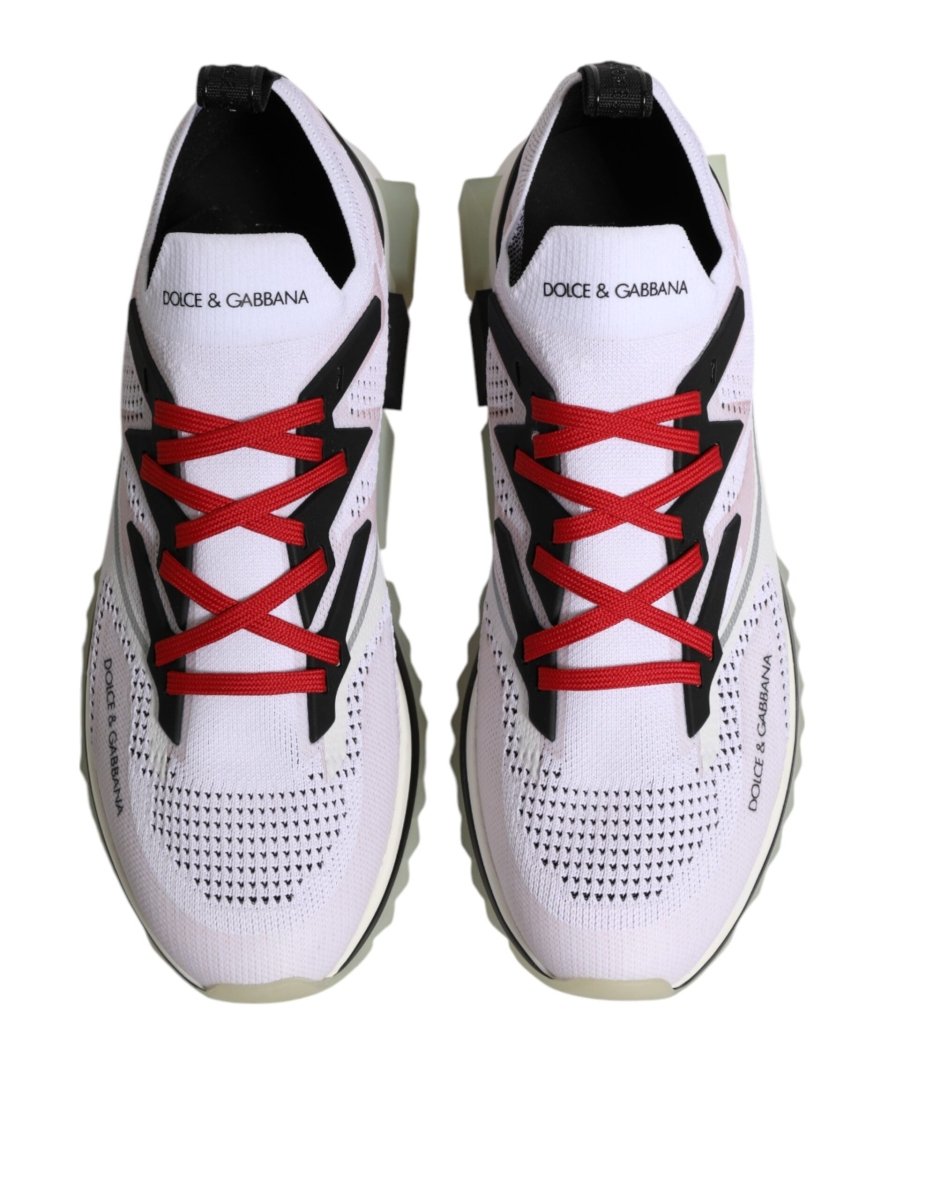 Dolce & Gabbana White SORRENTO Sport Stretch Sneakers Shoes - The Gentlemen's Vault