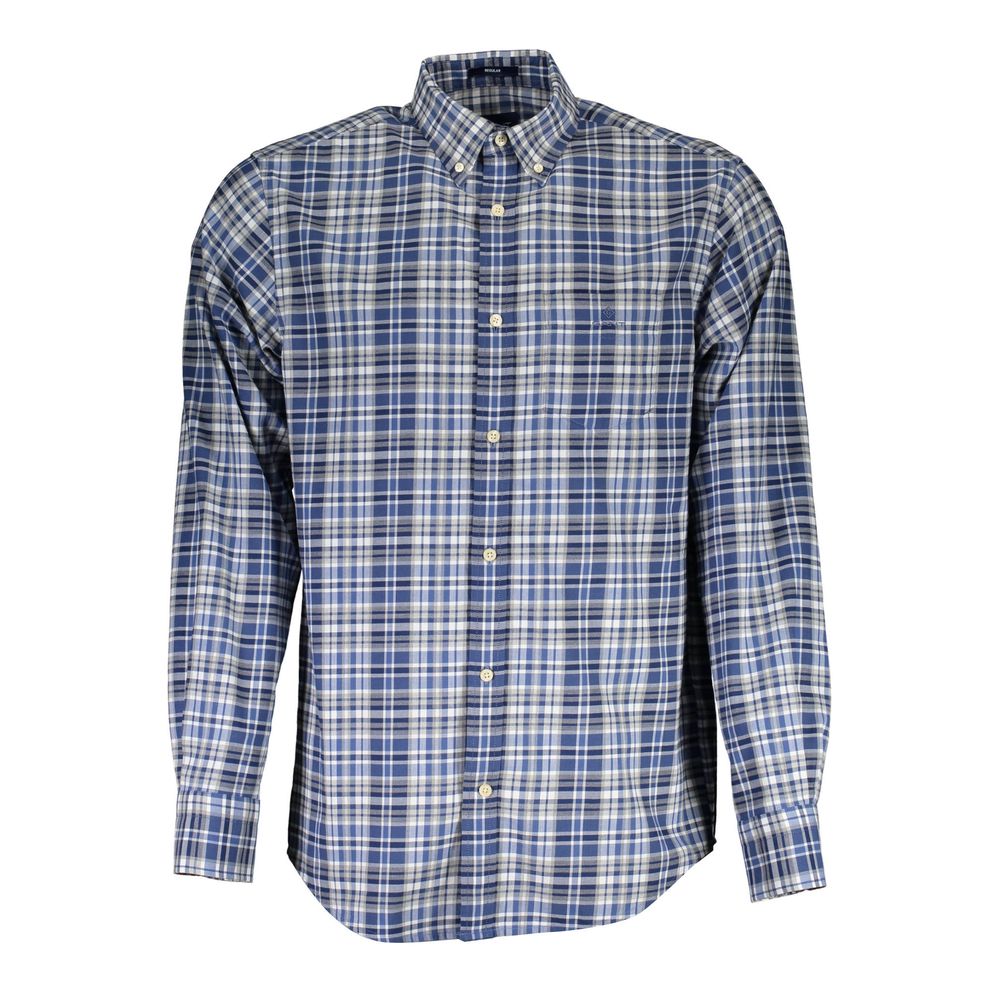 Gant Blue Cotton Men Shirt - The Gentlemen's Vault