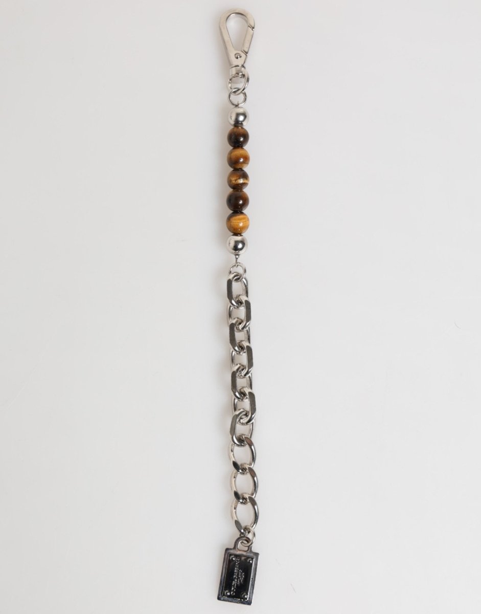 Dolce & Gabbana Silver Chain Brass Beaded Lobster Clasp Logo Men Bracelet - The Gentlemen's Vault
