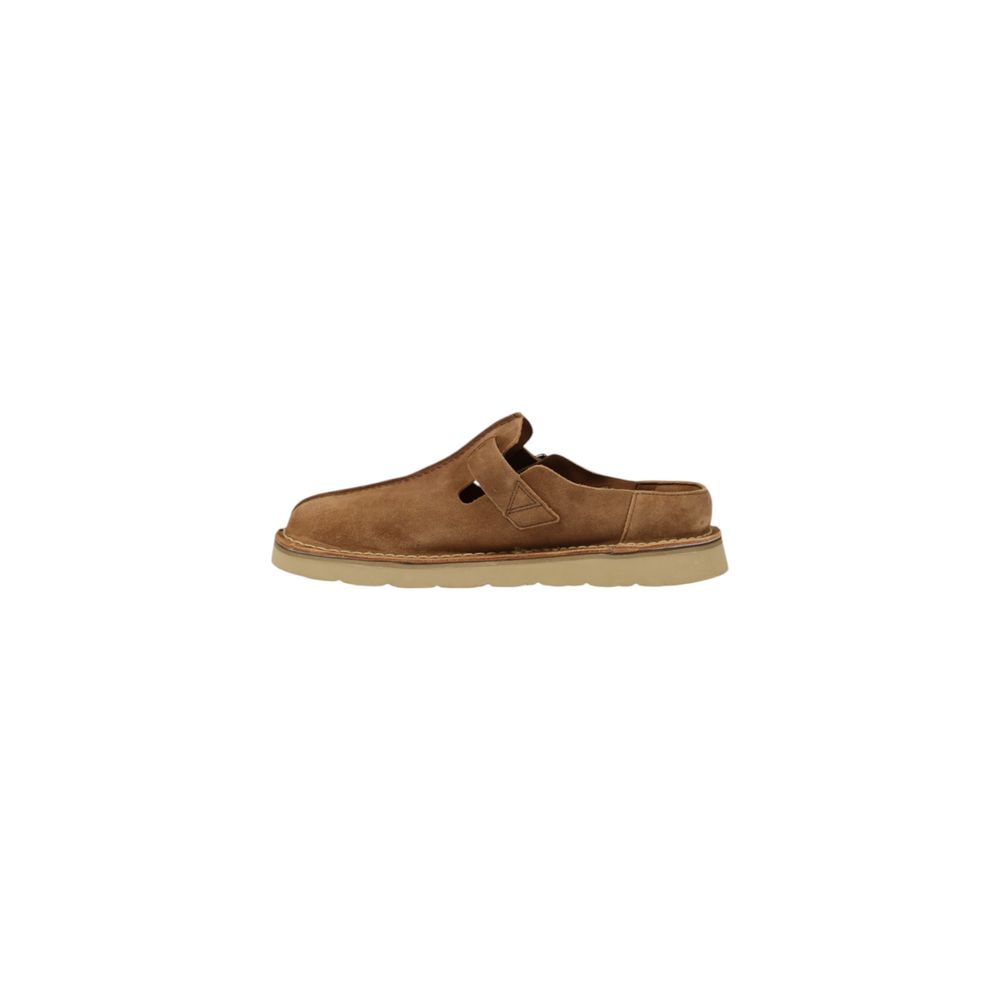 Clarks Beige Suede Leather Clogs - The Gentlemen's Vault