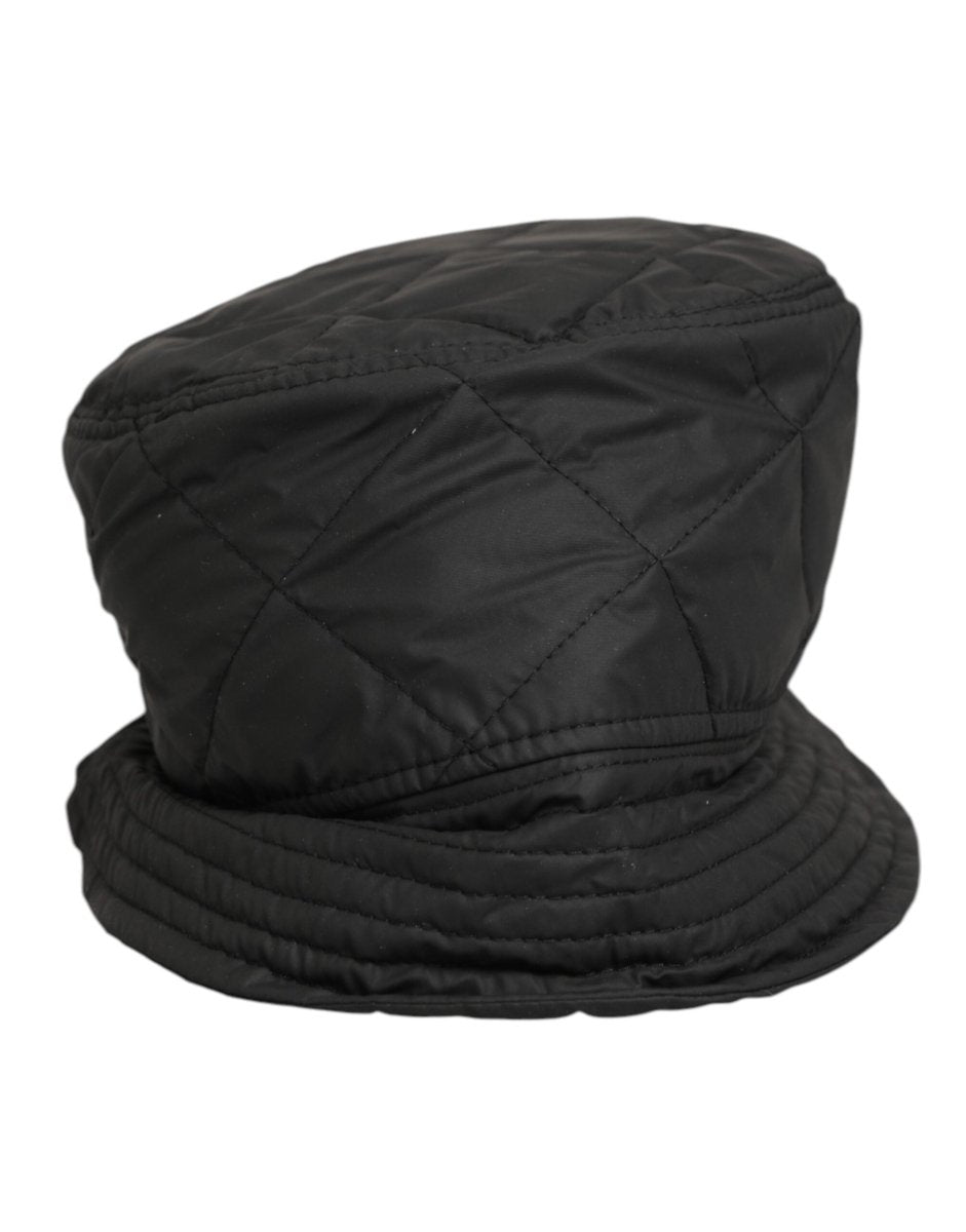 Dolce & Gabbana Black Nylon Quilted Bucket Men Capello Hat - The Gentlemen's Vault