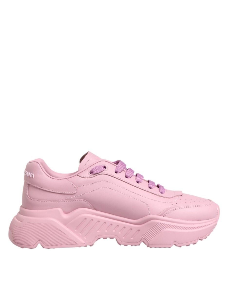 Dolce & Gabbana Pink Leather Daymaster Low Top Sneakers Shoes - The Gentlemen's Vault
