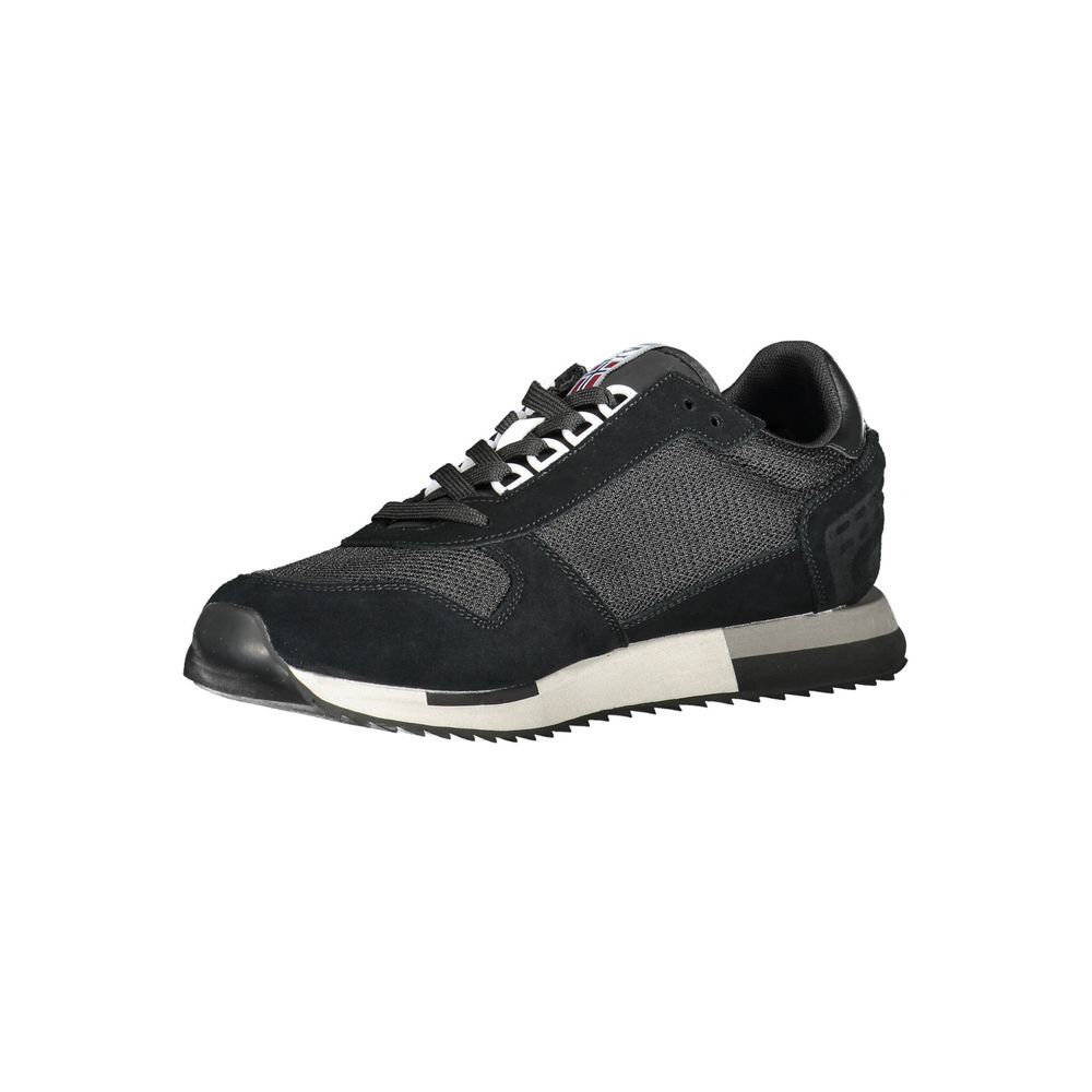Napapijri Black Leather Men Sneaker - The Gentlemen's Vault